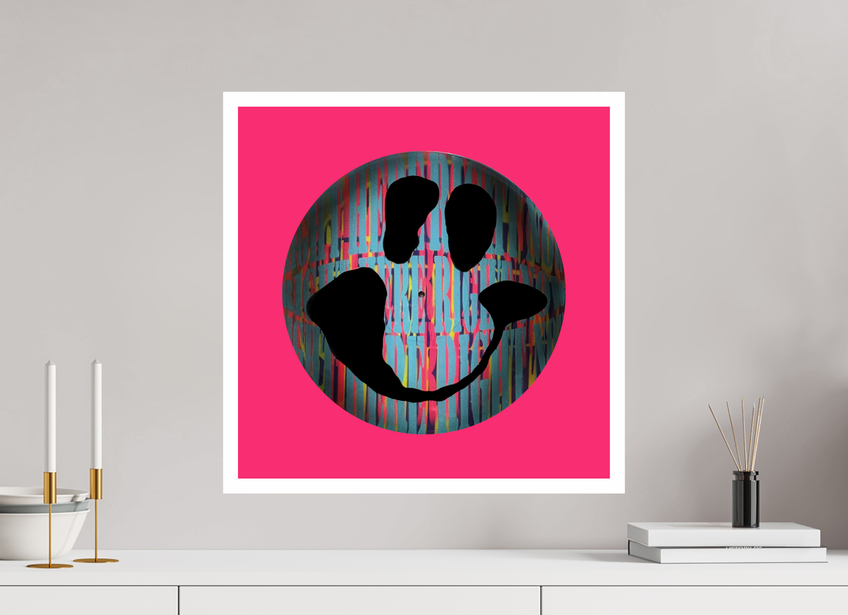 50 x 50 cm, UNFRAMED On the record 2 metallic print
