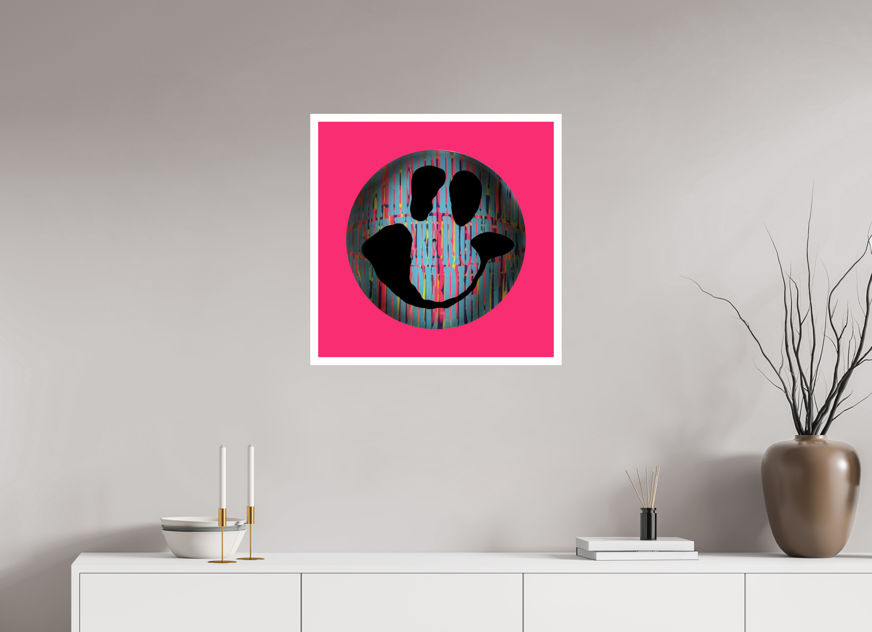 60 x 60 cm, UNFRAMED On the record 2 metallic print