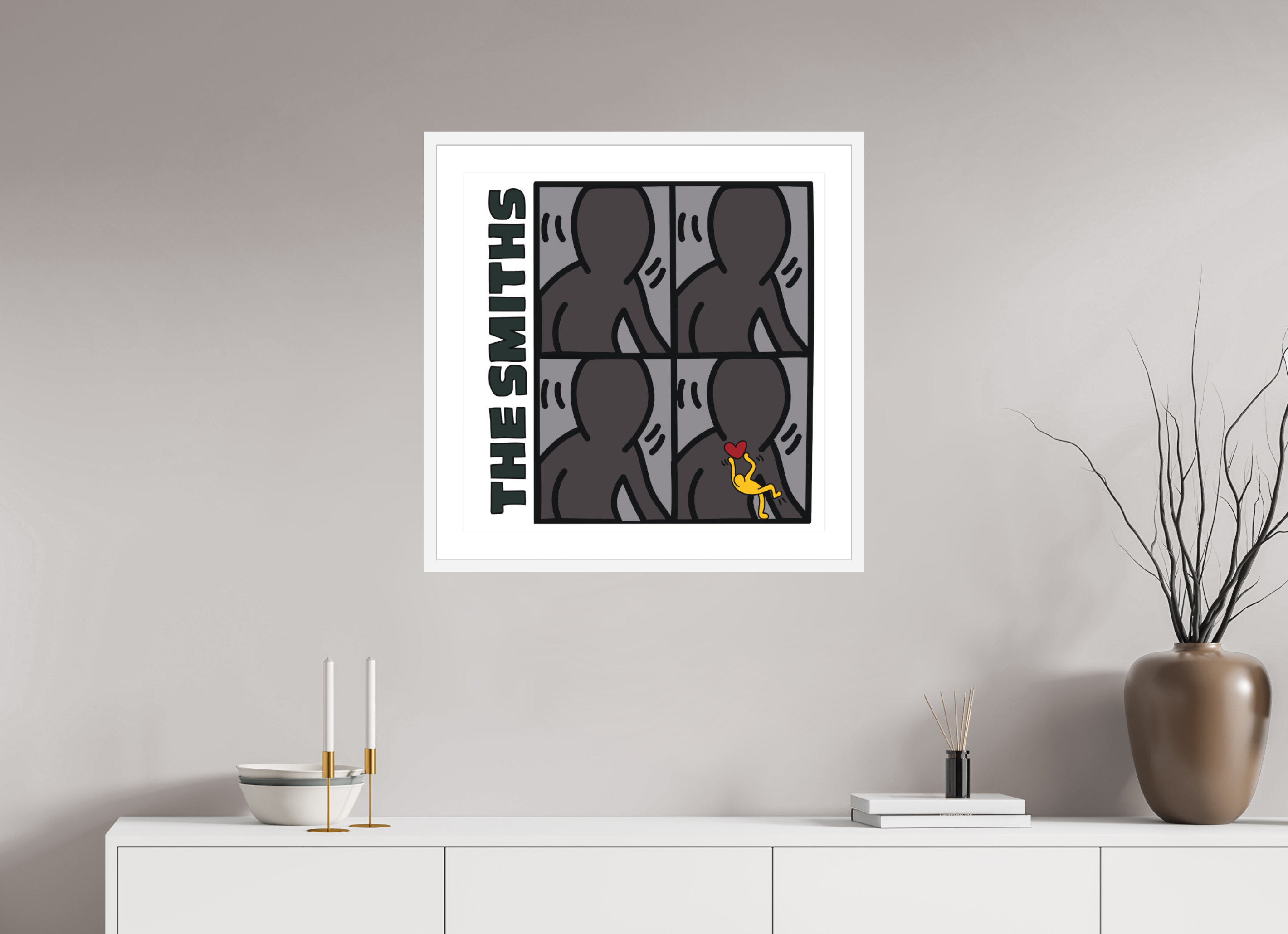 60 x 60 cm, FRAMED WHITE The Smiths