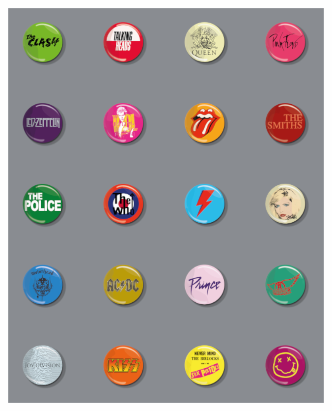 Main image Badges of my life grey