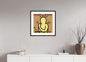 50 x 50 cm, FRAMED BLACK Bob Marley
