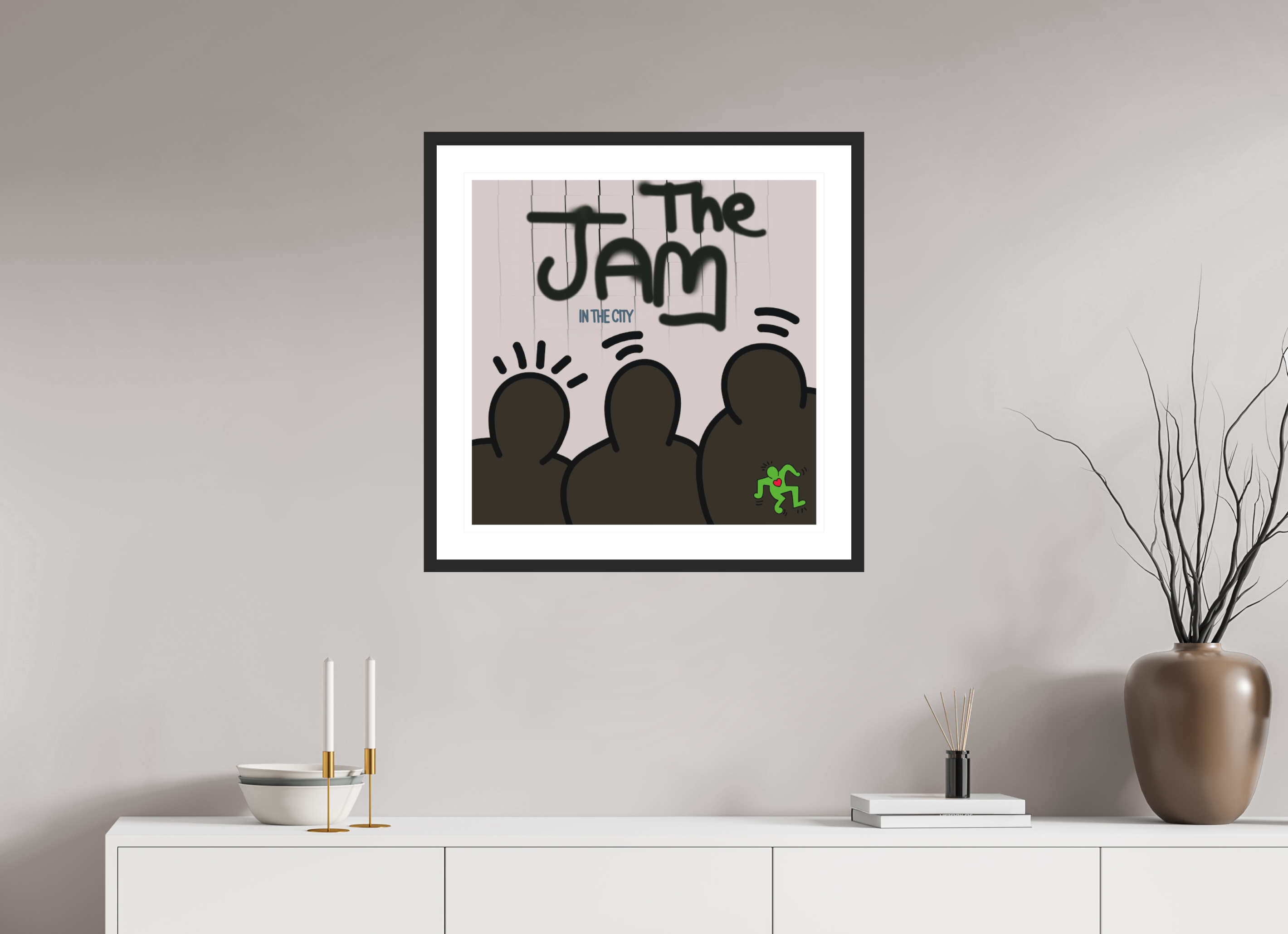 60 x 60 cm, FRAMED BLACK The Jam