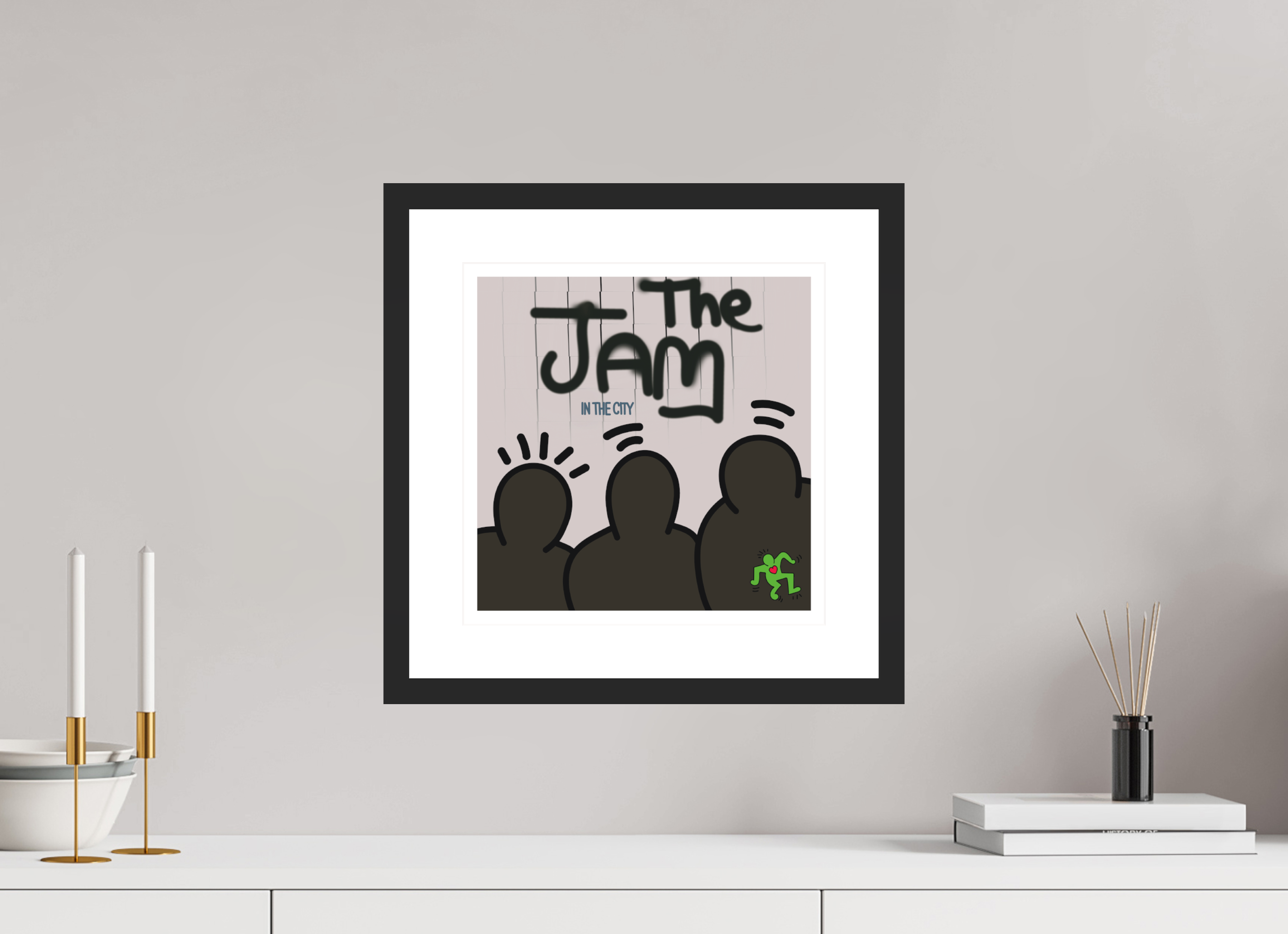 30 x 30 cm, FRAMED BLACK The Jam