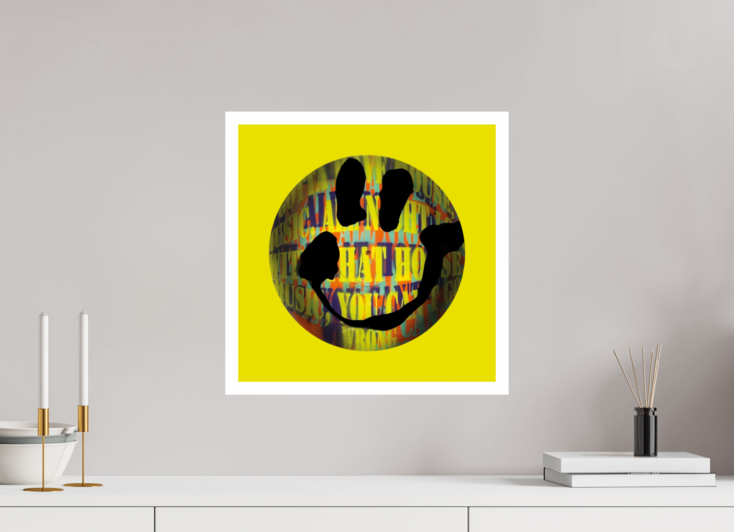 40 x 40 cm, UNFRAMED On the record 2 metallic print
