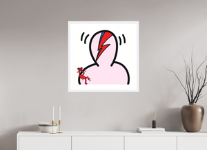 60 x 60 cm, FRAMED WHITE Bowie