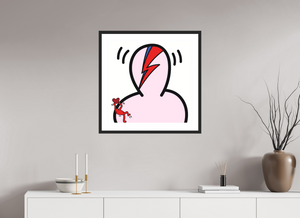 60 x 60 cm, FRAMED BLACK Bowie