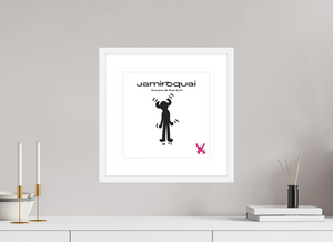 30 x 30 cm, FRAMED WHITE Jamiroqui