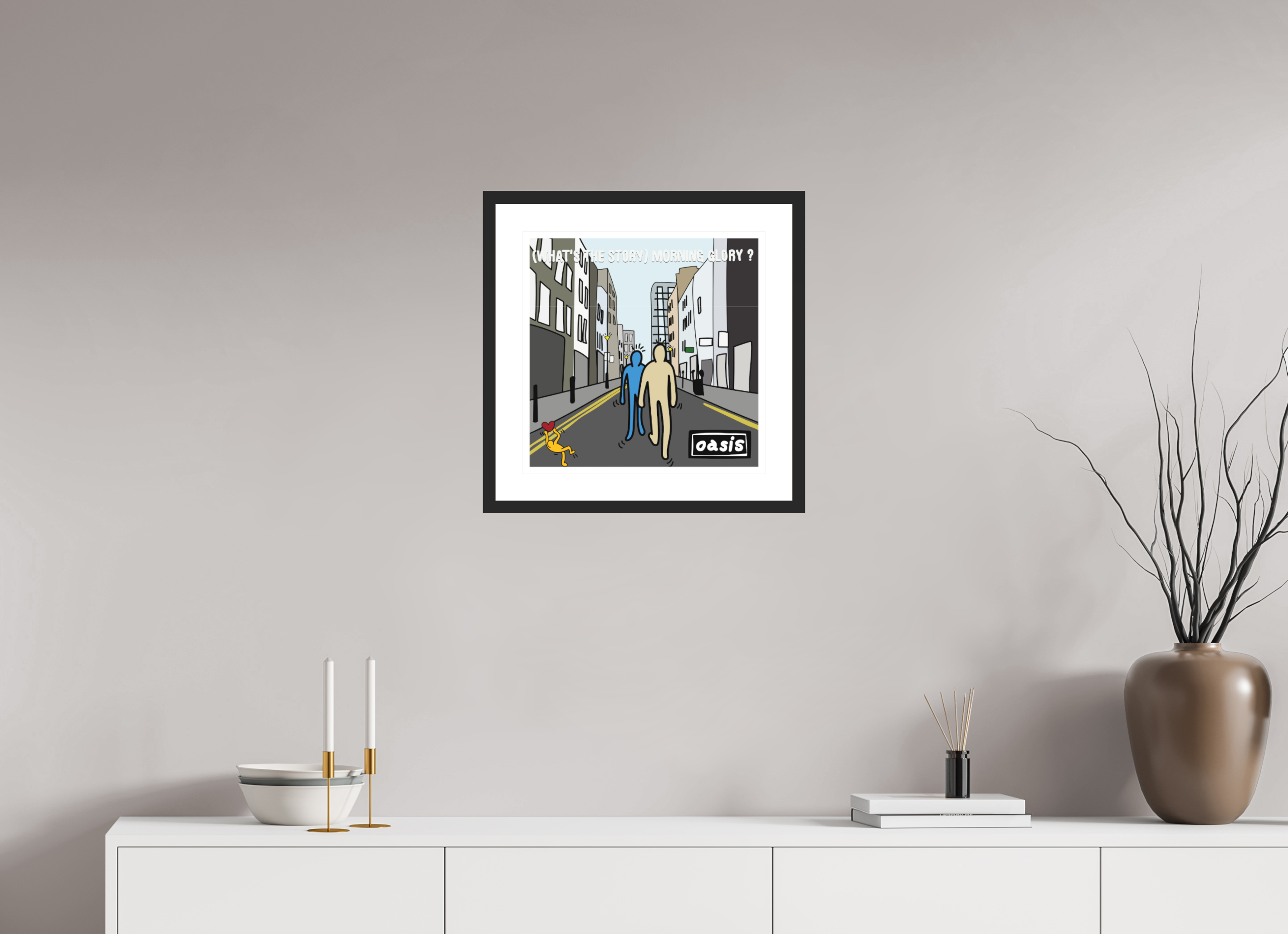 40 x 40 cm, FRAMED What's The Story