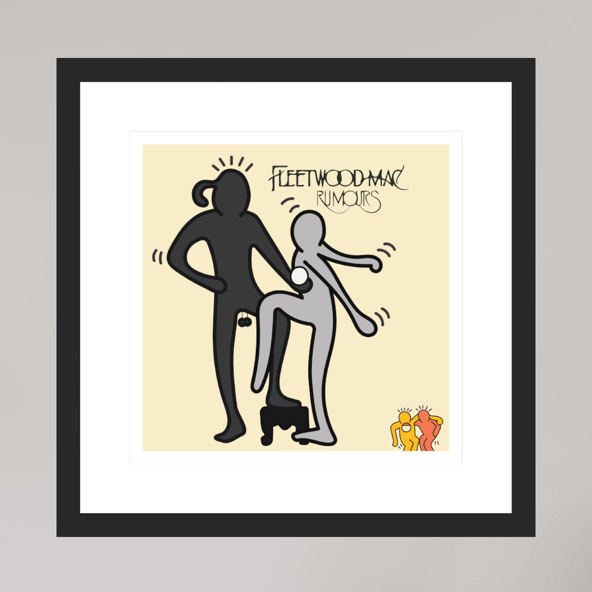 30 x 30 cm, FRAMED BLACK Fleetwood Mac