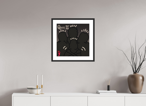 50 x 50 cm, FRAMED BLACK Queen