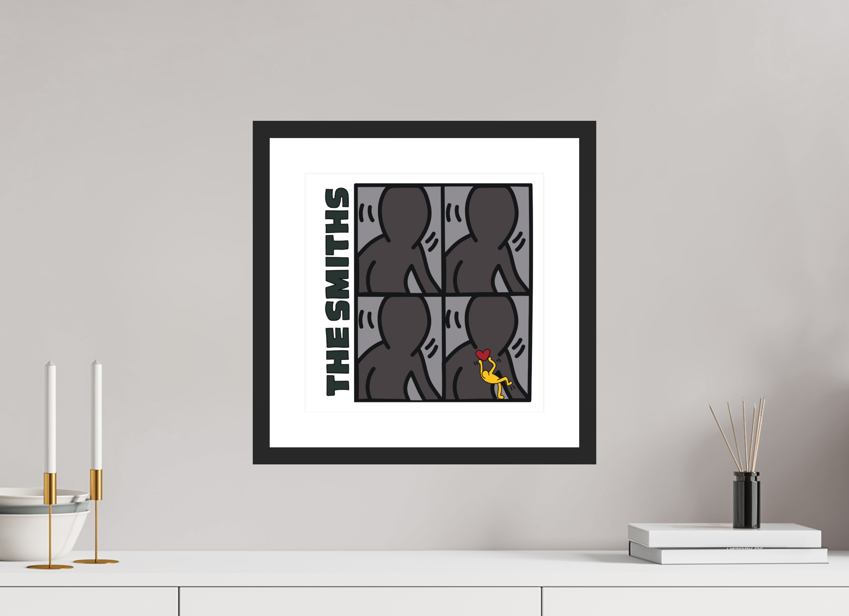 30 x 30 cm, FRAMED BLACK The Smiths