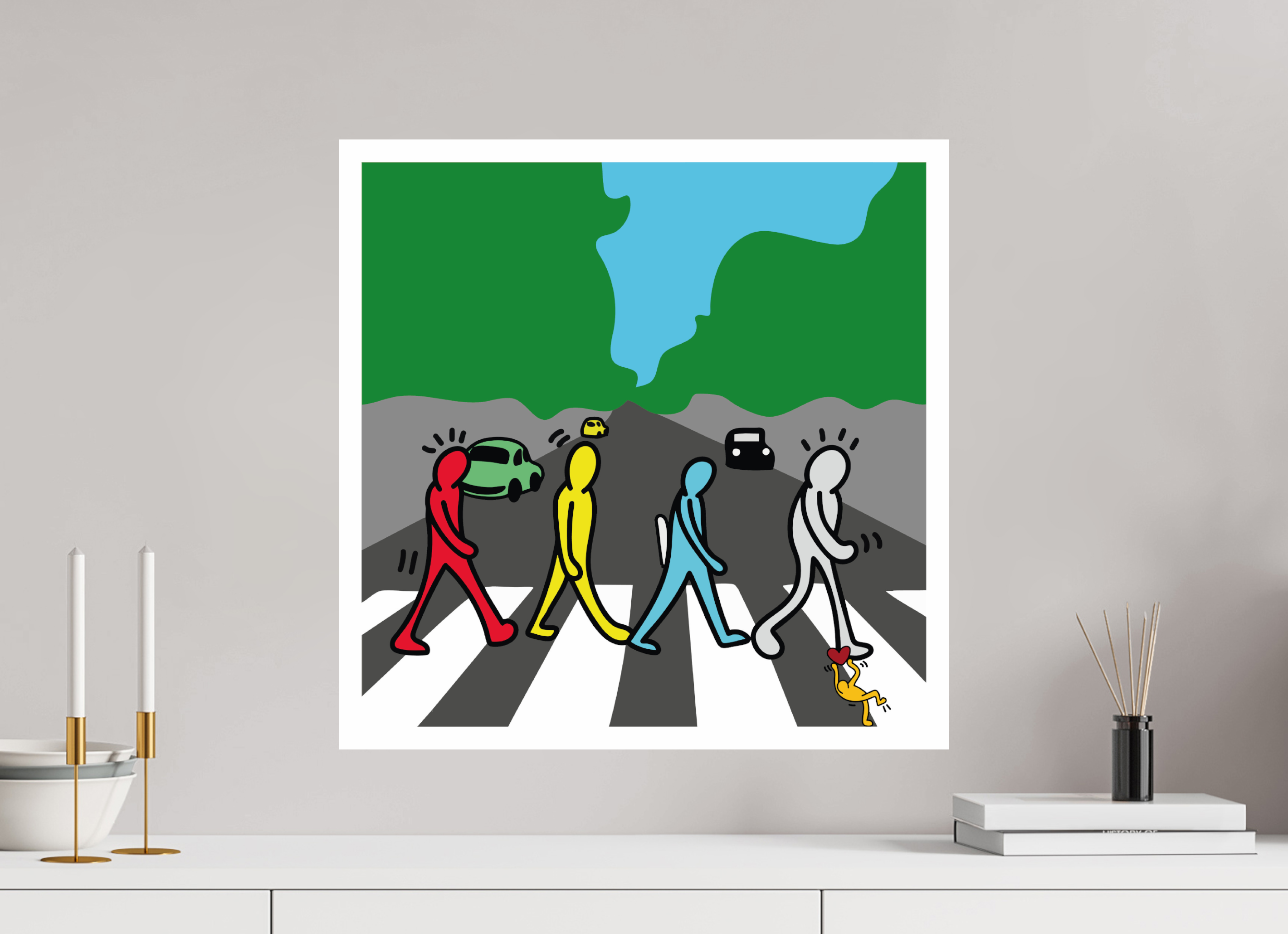 50 x 50 cm, UNFRAMED Abbey Road