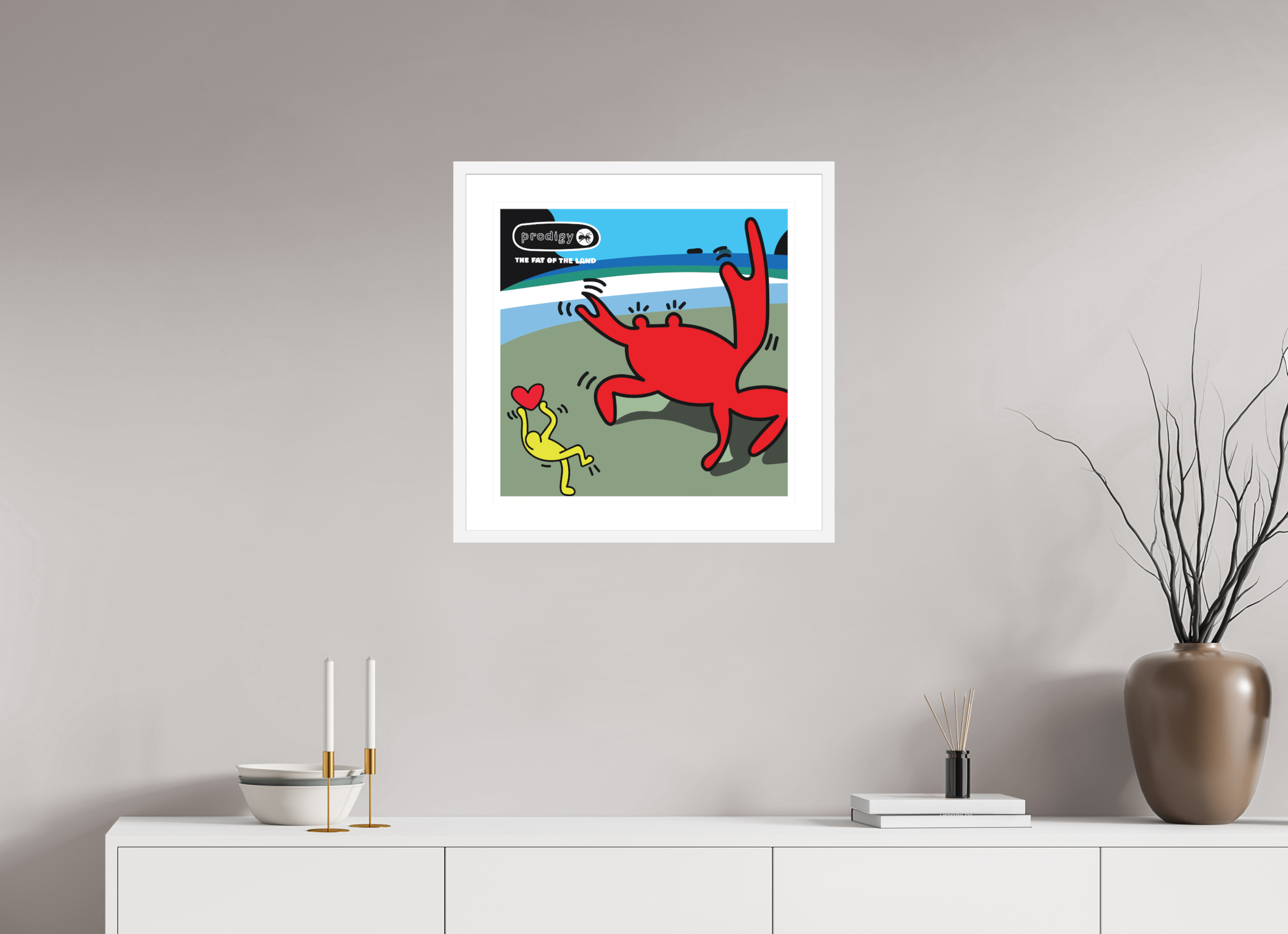 50 x 50 cm, FRAMED WHITE Prodigy