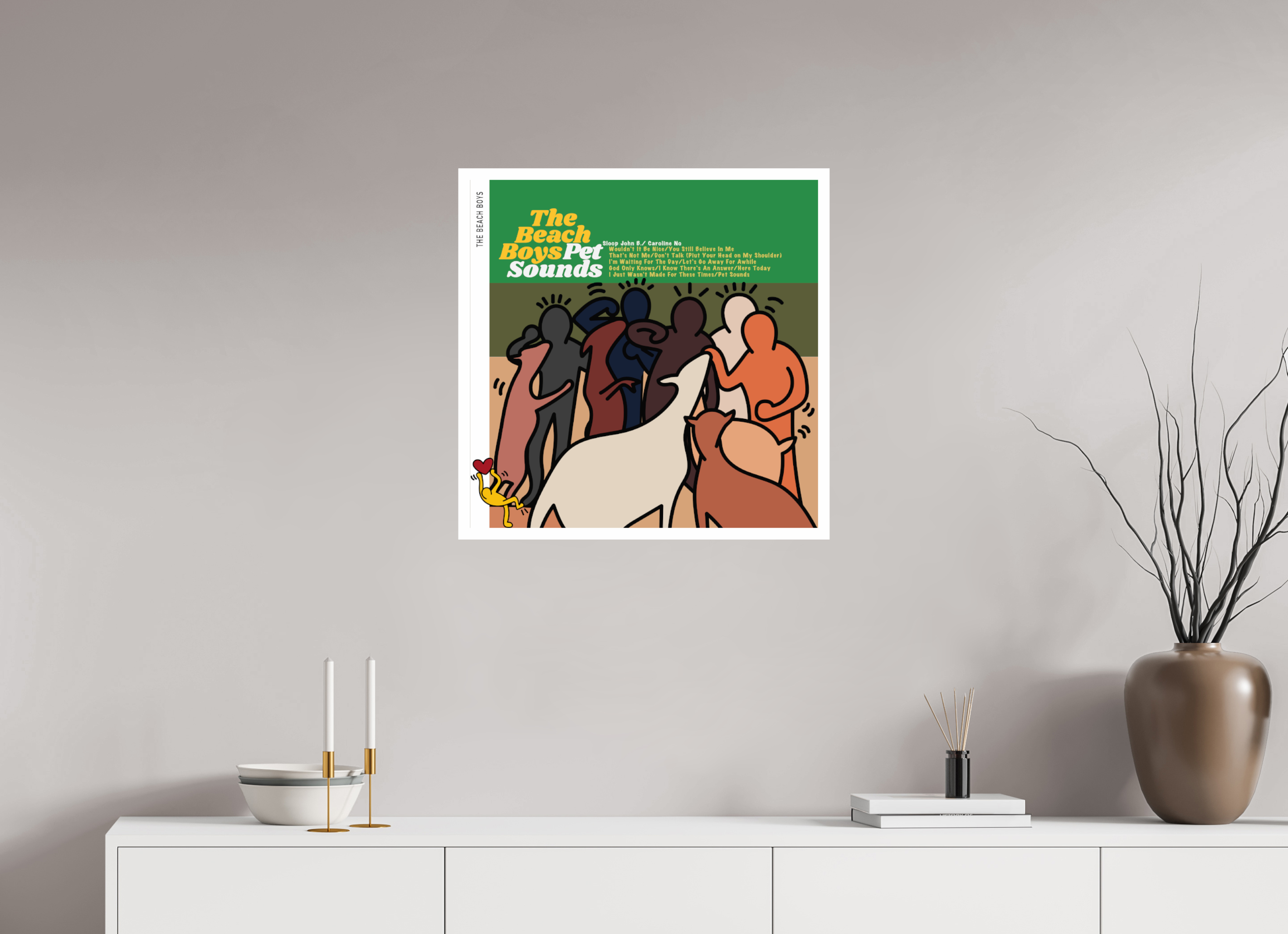 60 x 60 cm, UNFRAMED Beach Boys