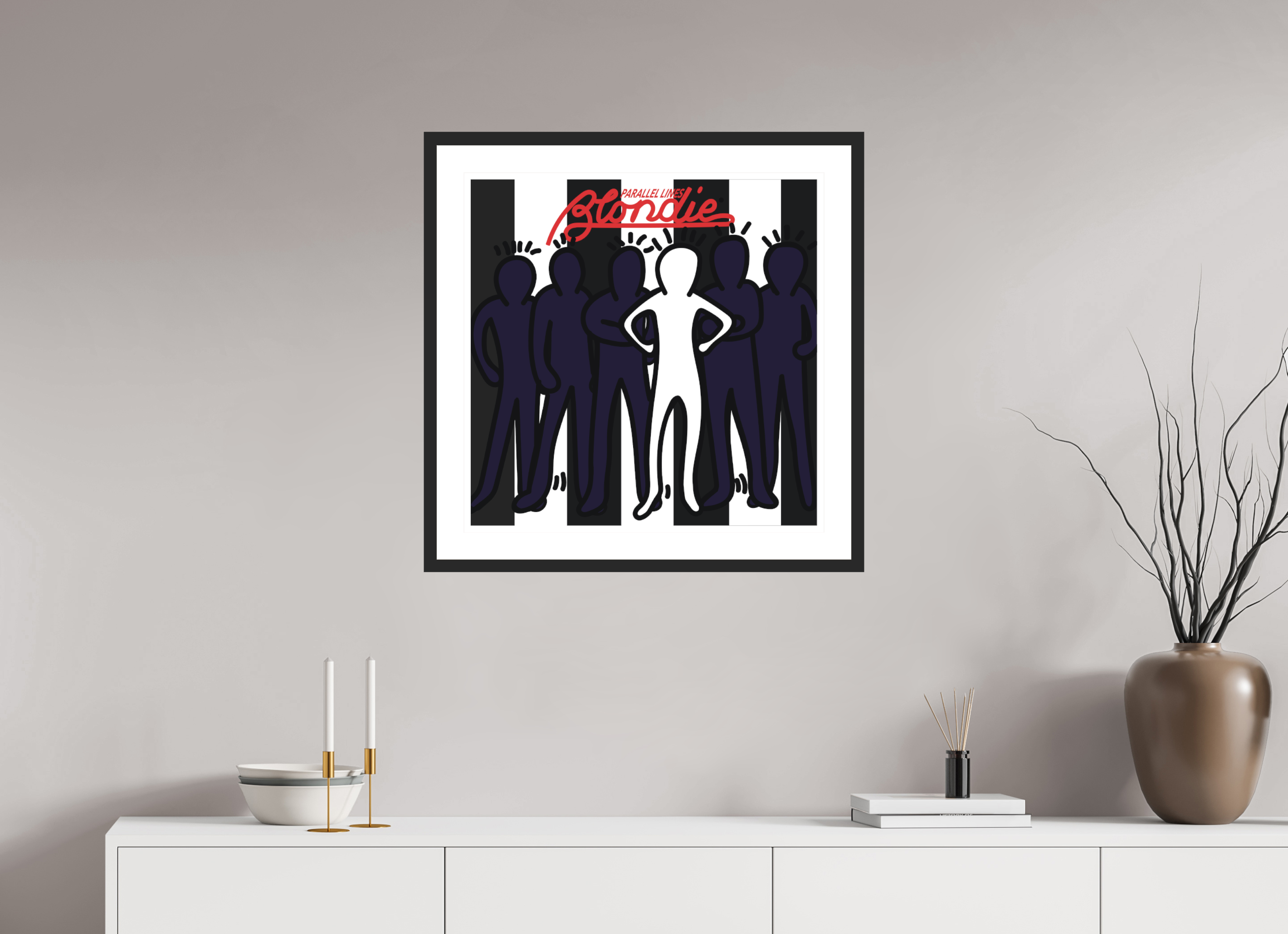 60 x 60 cm, FRAMED BLACK Blondie