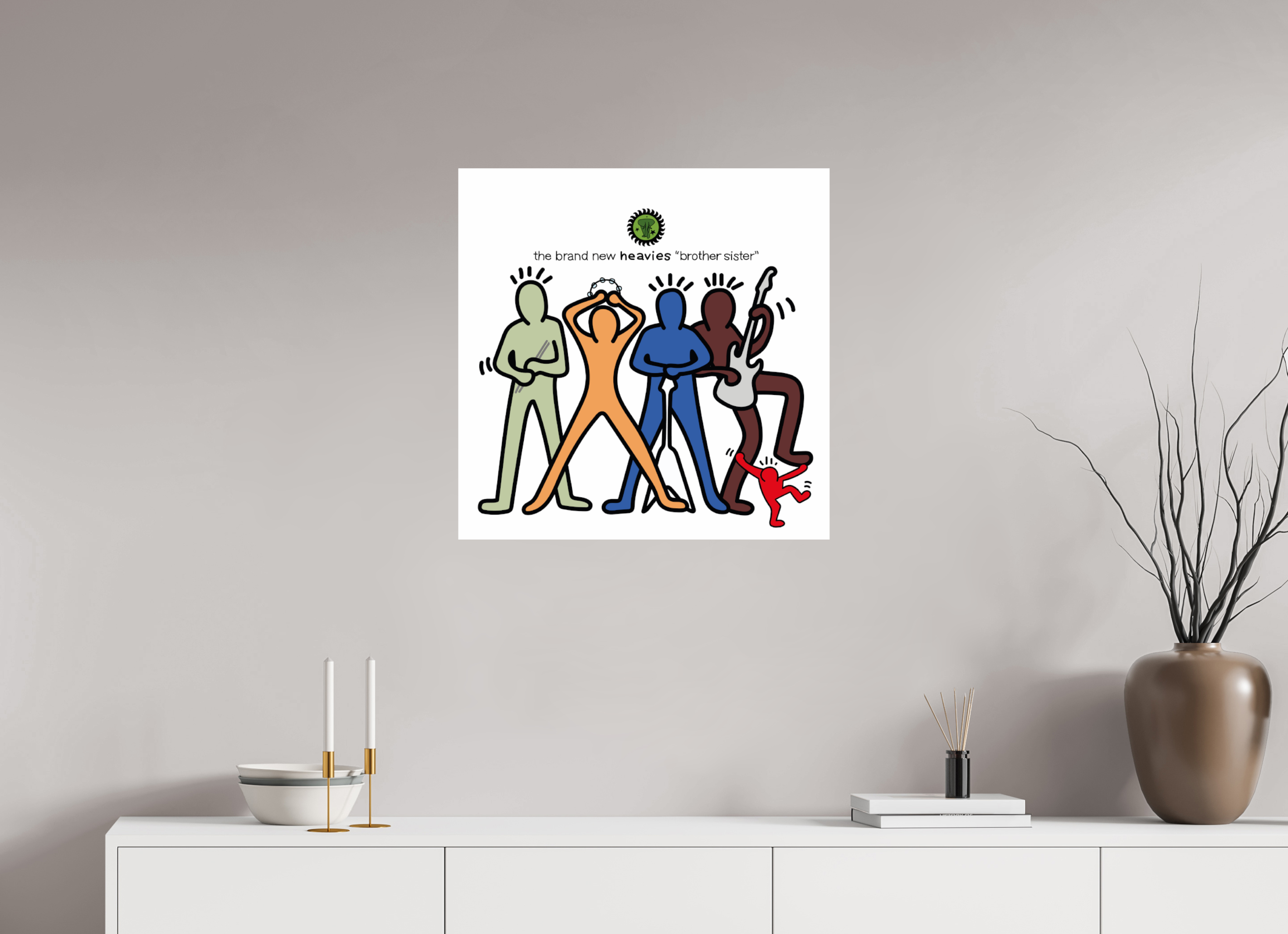 60 x 60 cm, UNFRAMED Brand New Heavies