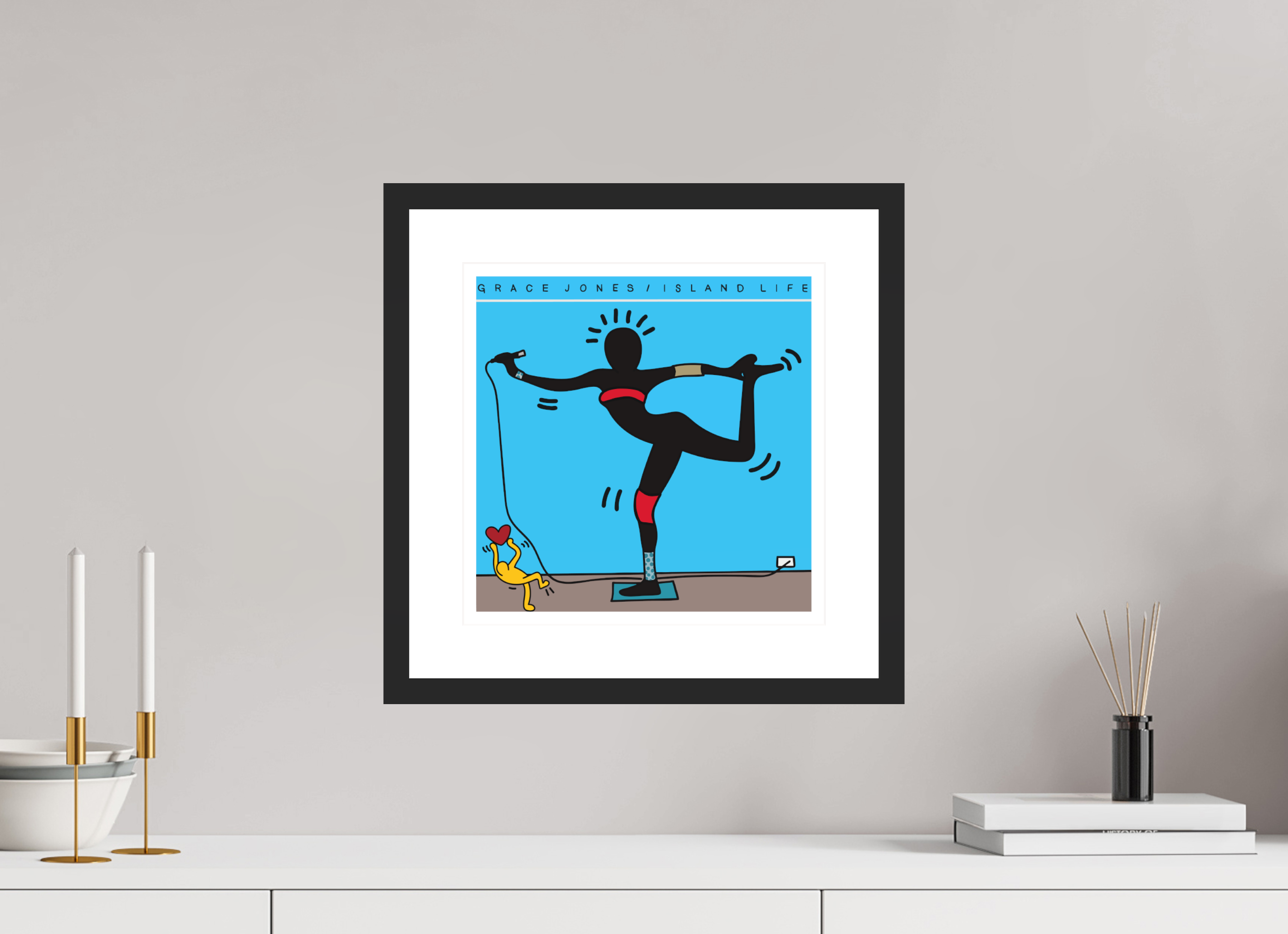 30 x 30 cm, FRAMED BLACK Grace