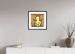 40 x 40 cm, FRAMED BLACK Bob Marley