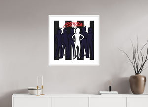 60 x 60 cm, FRAMED WHITE Blondie