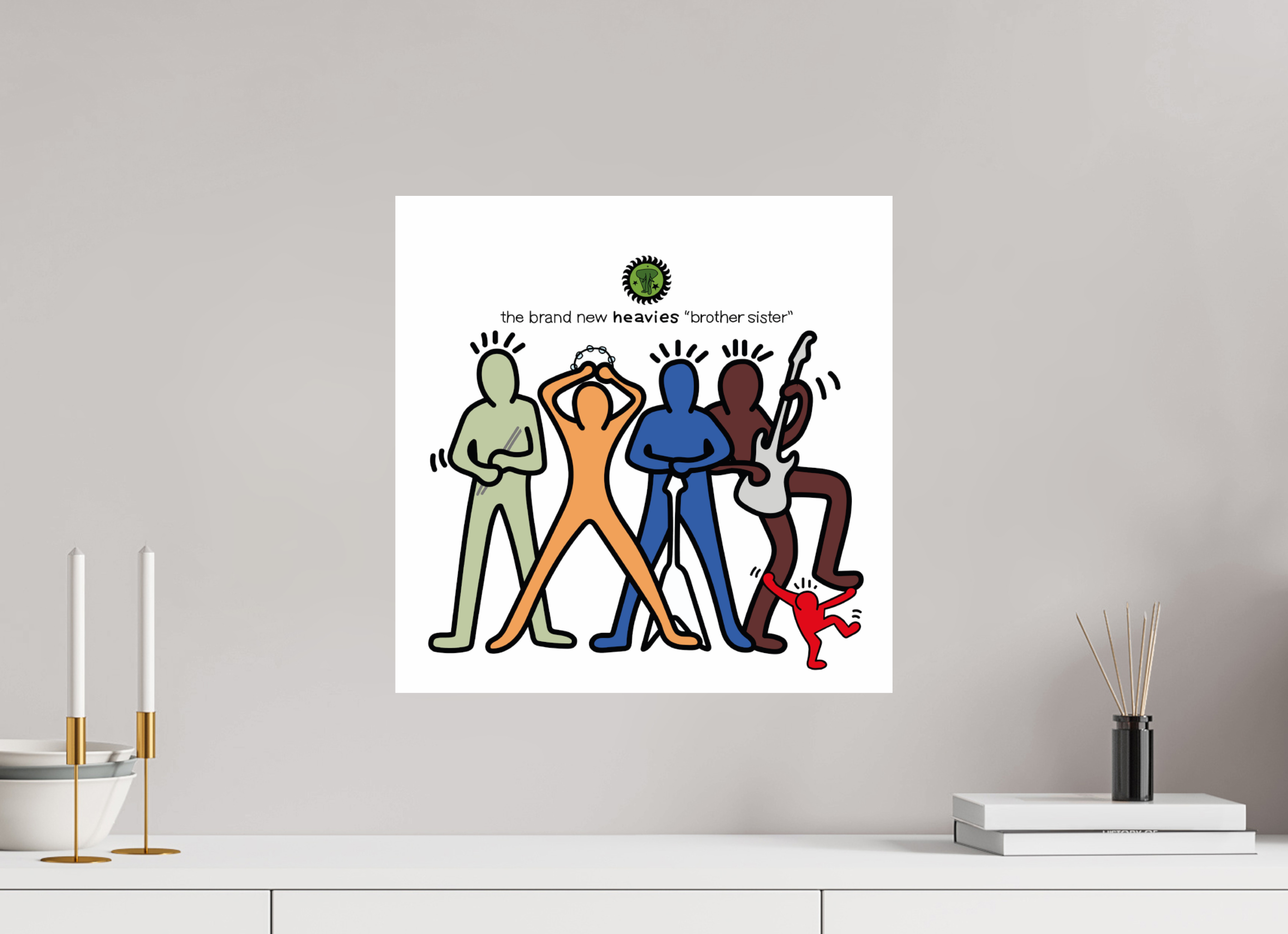 40 x 40 cm, UNFRAMED Brand New Heavies