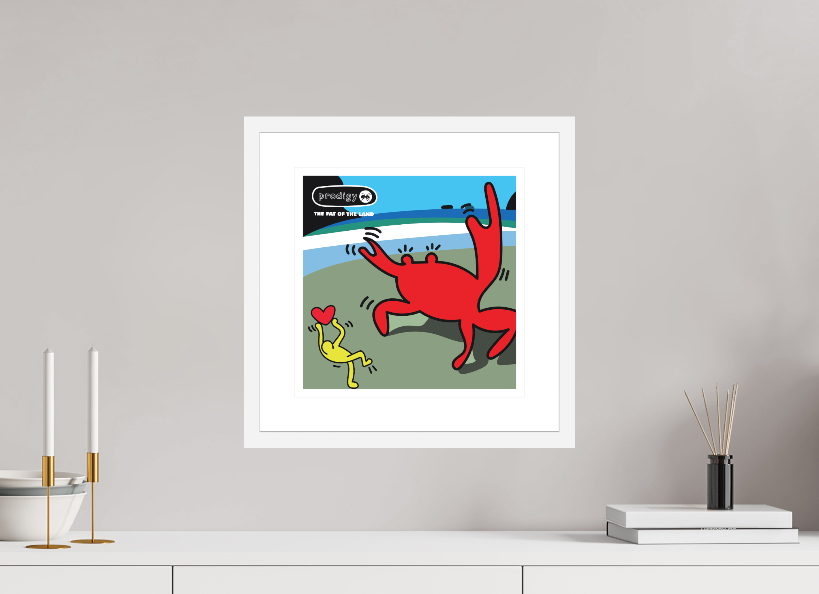 30 x 30 cm, FRAMED WHITE Prodigy