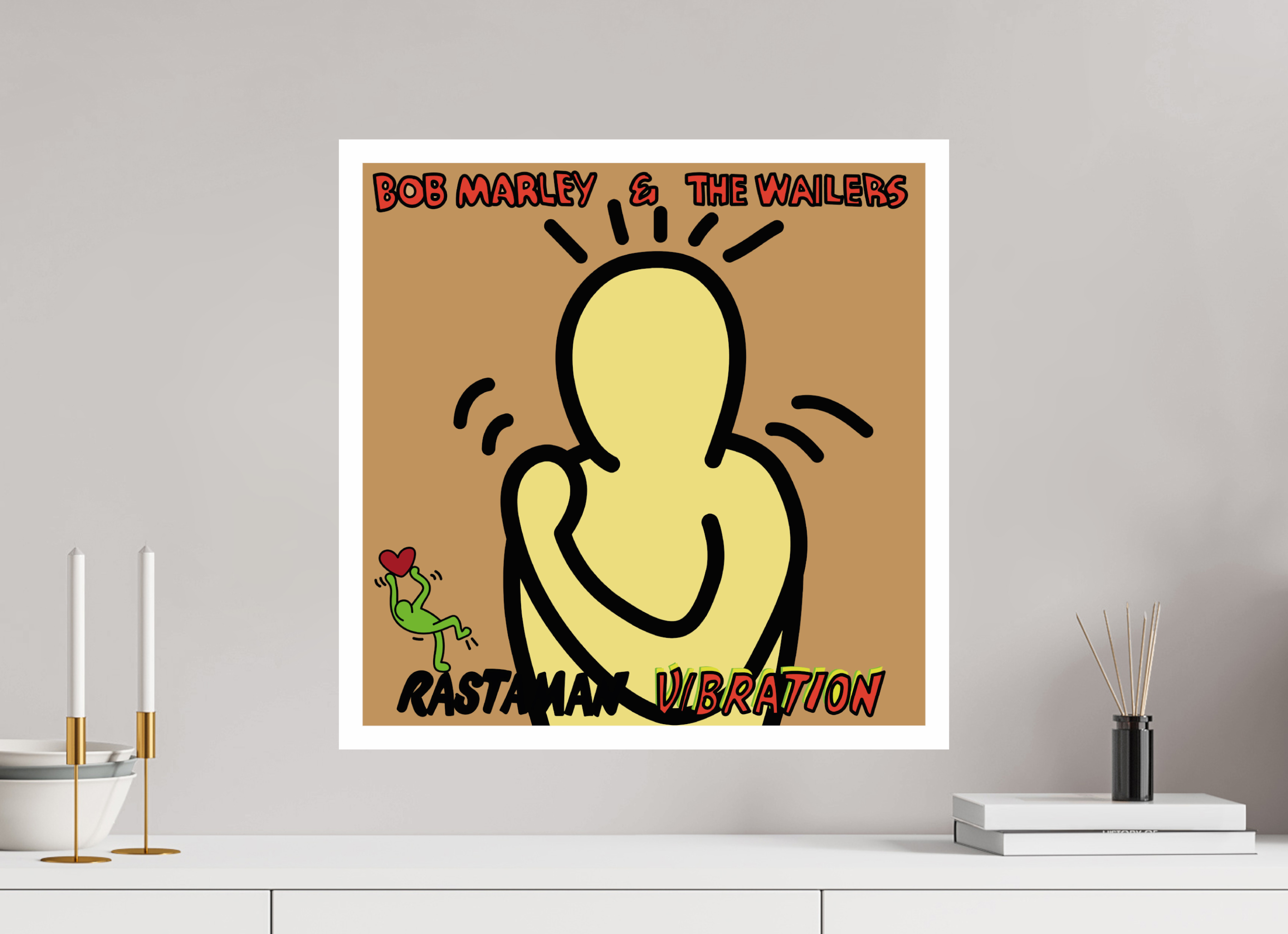 50 x 50 cm, UNFRAMED Bob Marley