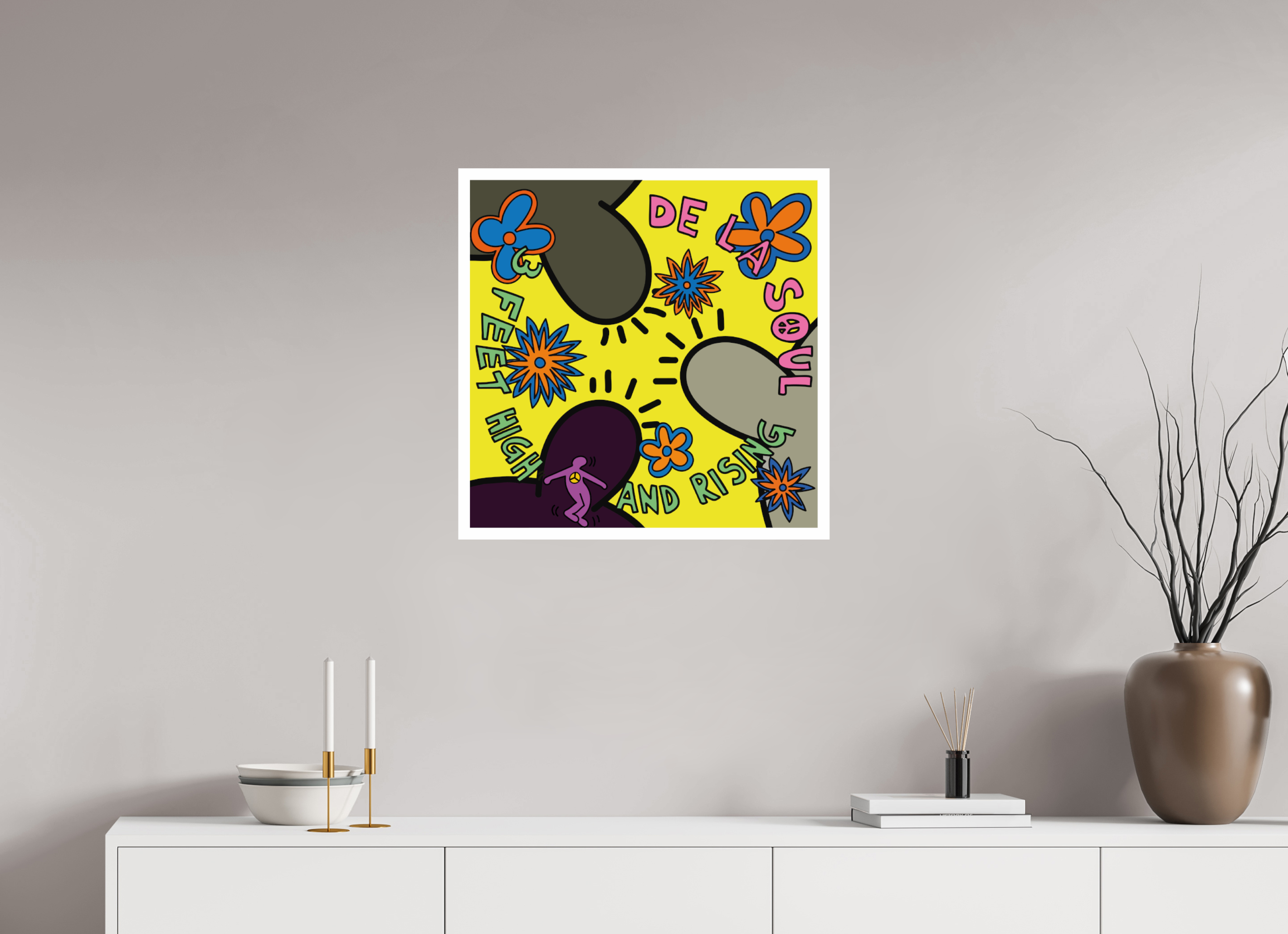 60 x 60 cm, UNFRAMED De La Soul