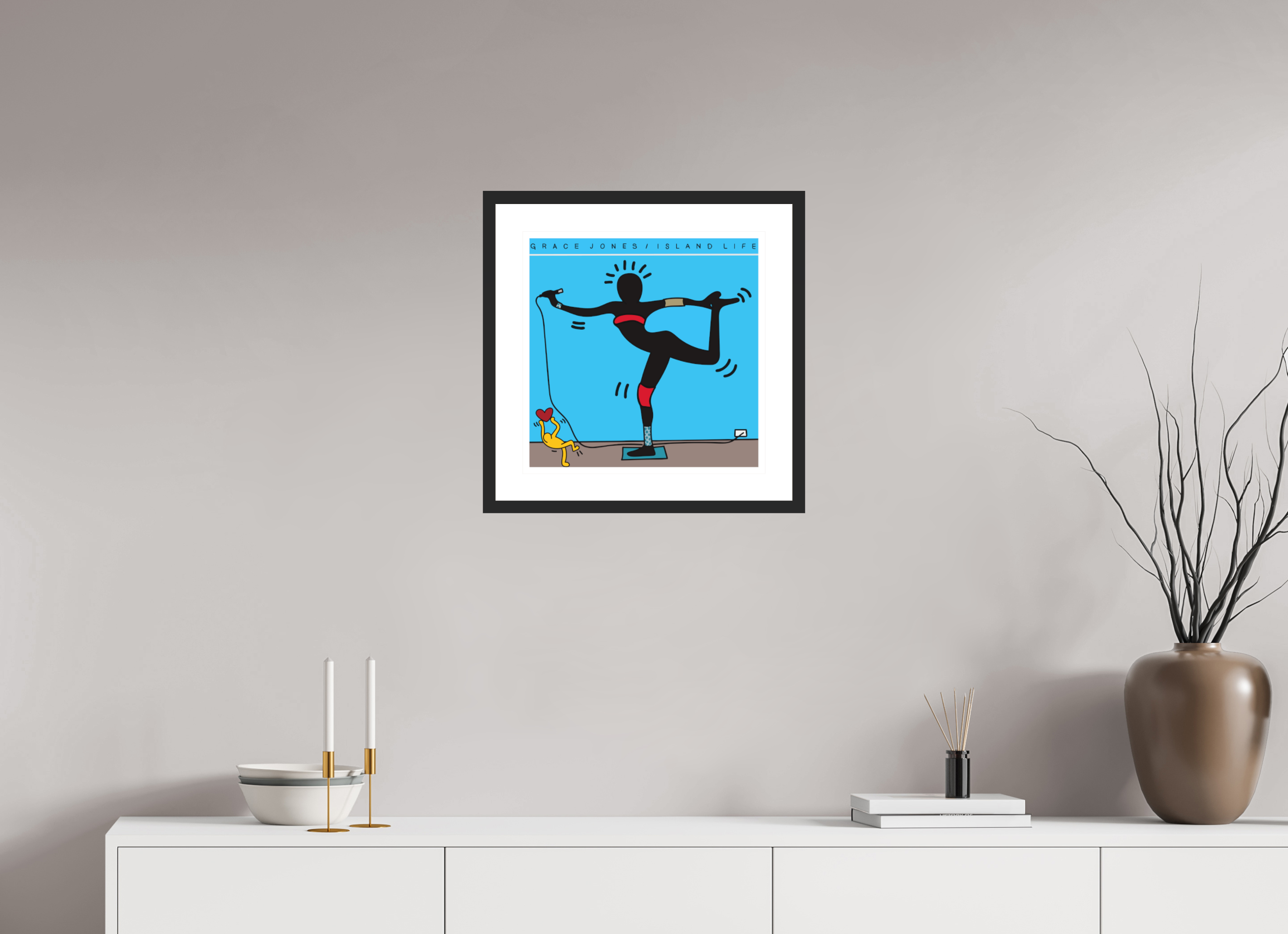 40 x 40 cm, FRAMED BLACK Grace
