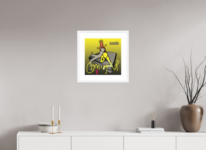 40 x 40 cm, FRAMED WHITE Suede