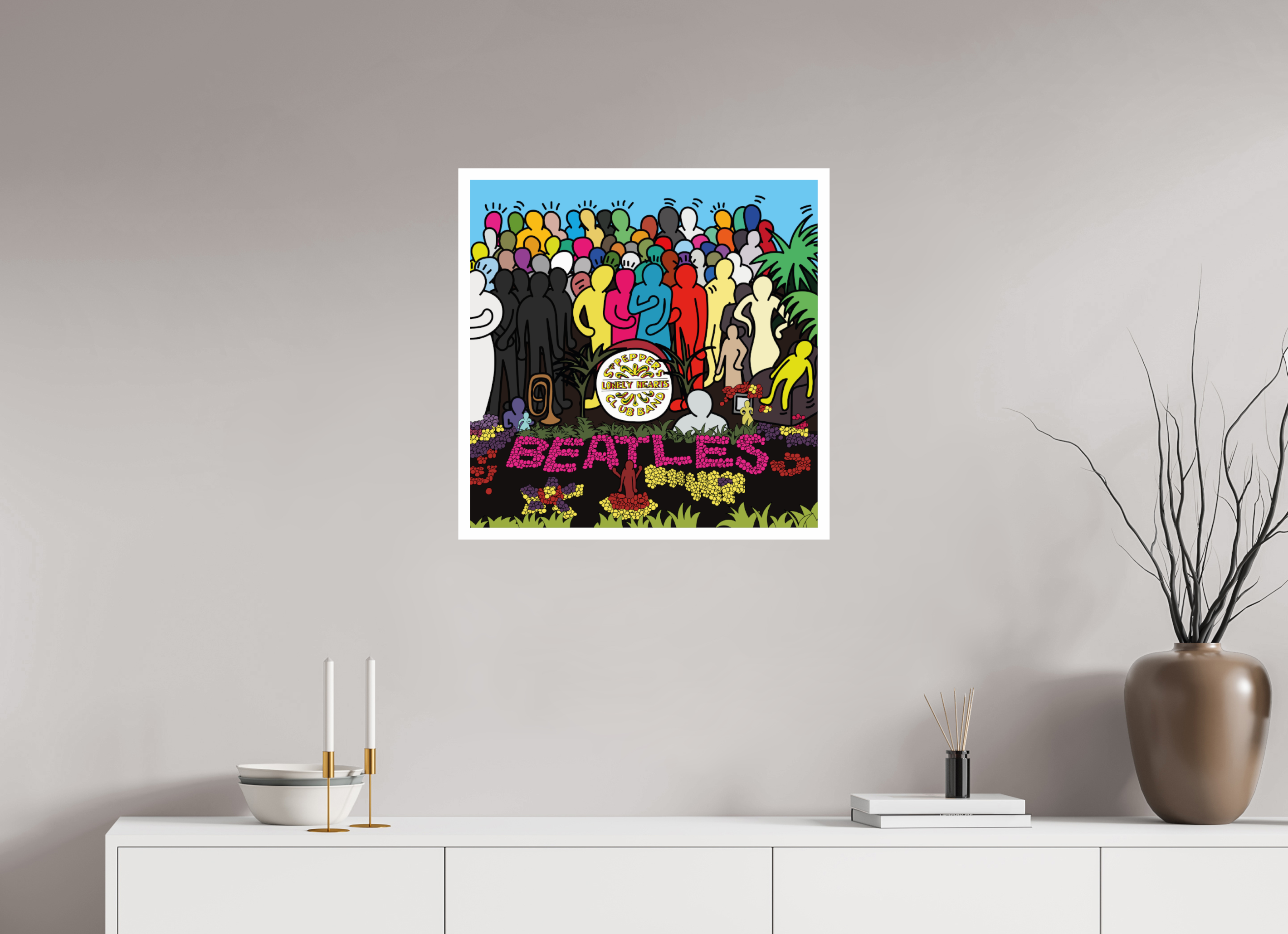 60 x 60 cm, UNFRAMED Sgt Pepper