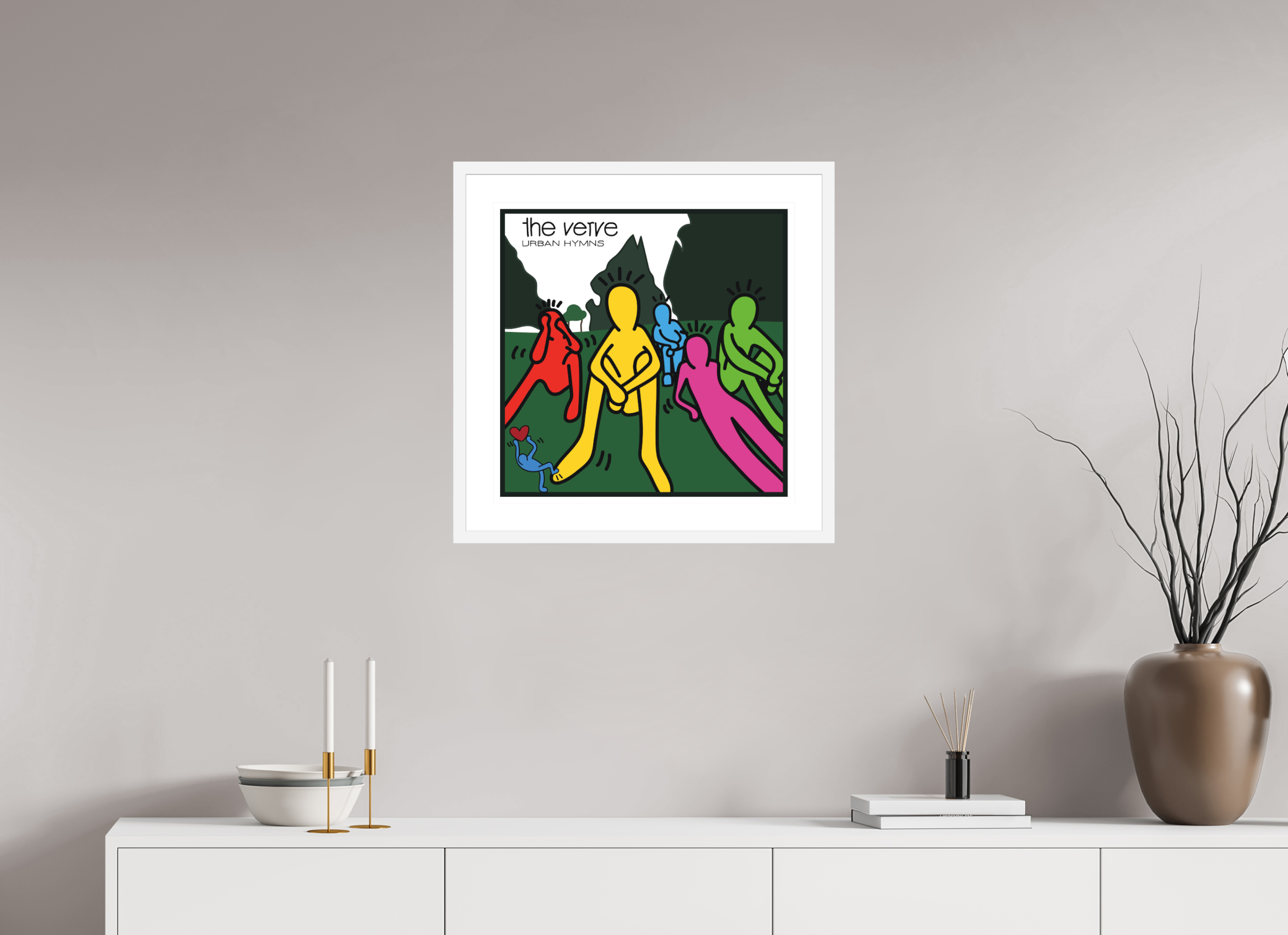 50 x 50 cm, FRAMED WHITE Verve