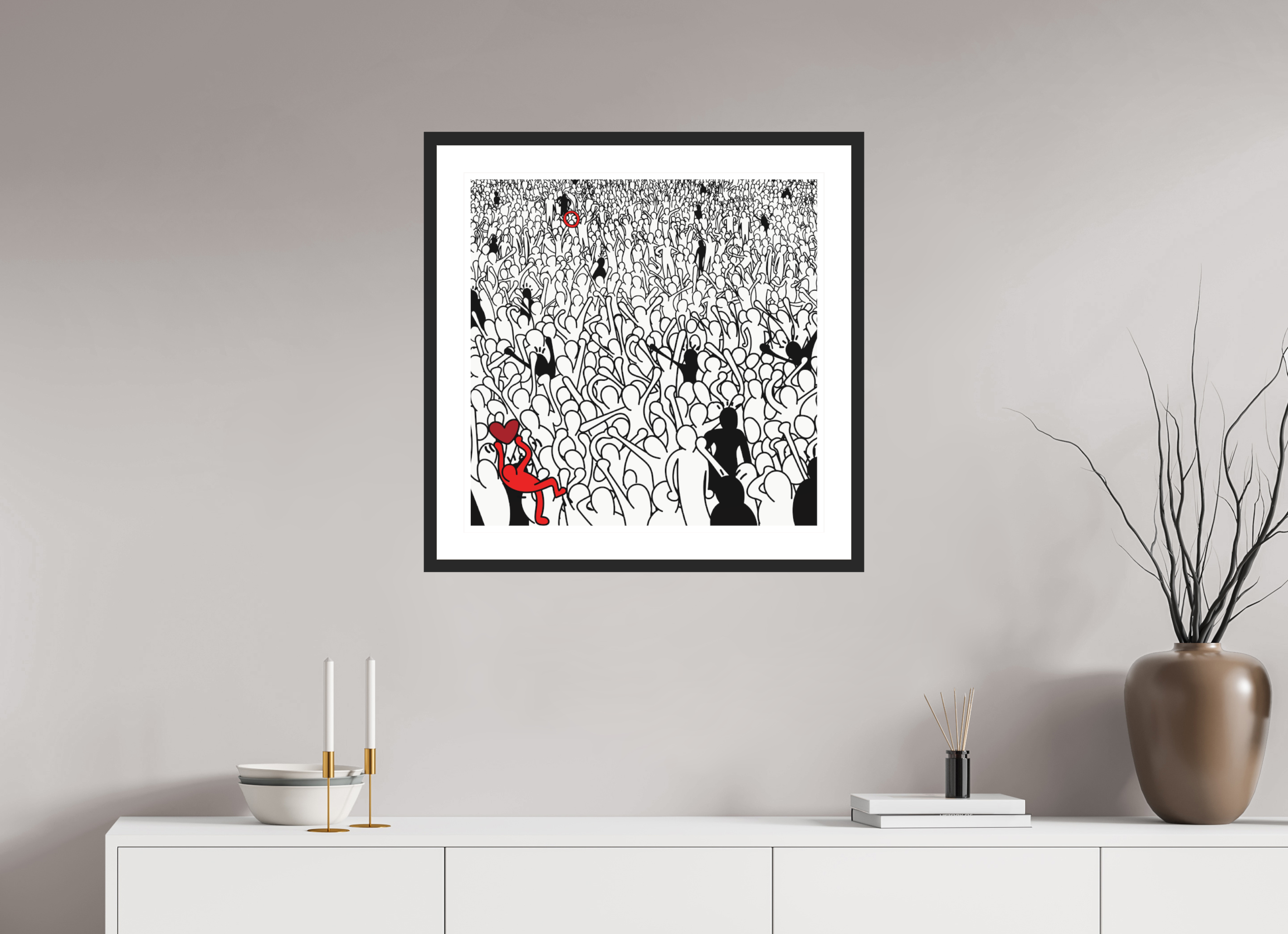 60 x 60 cm, FRAMED BLACK George Michael