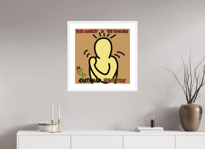 60 x 60 cm, FRAMED WHITE Bob Marley