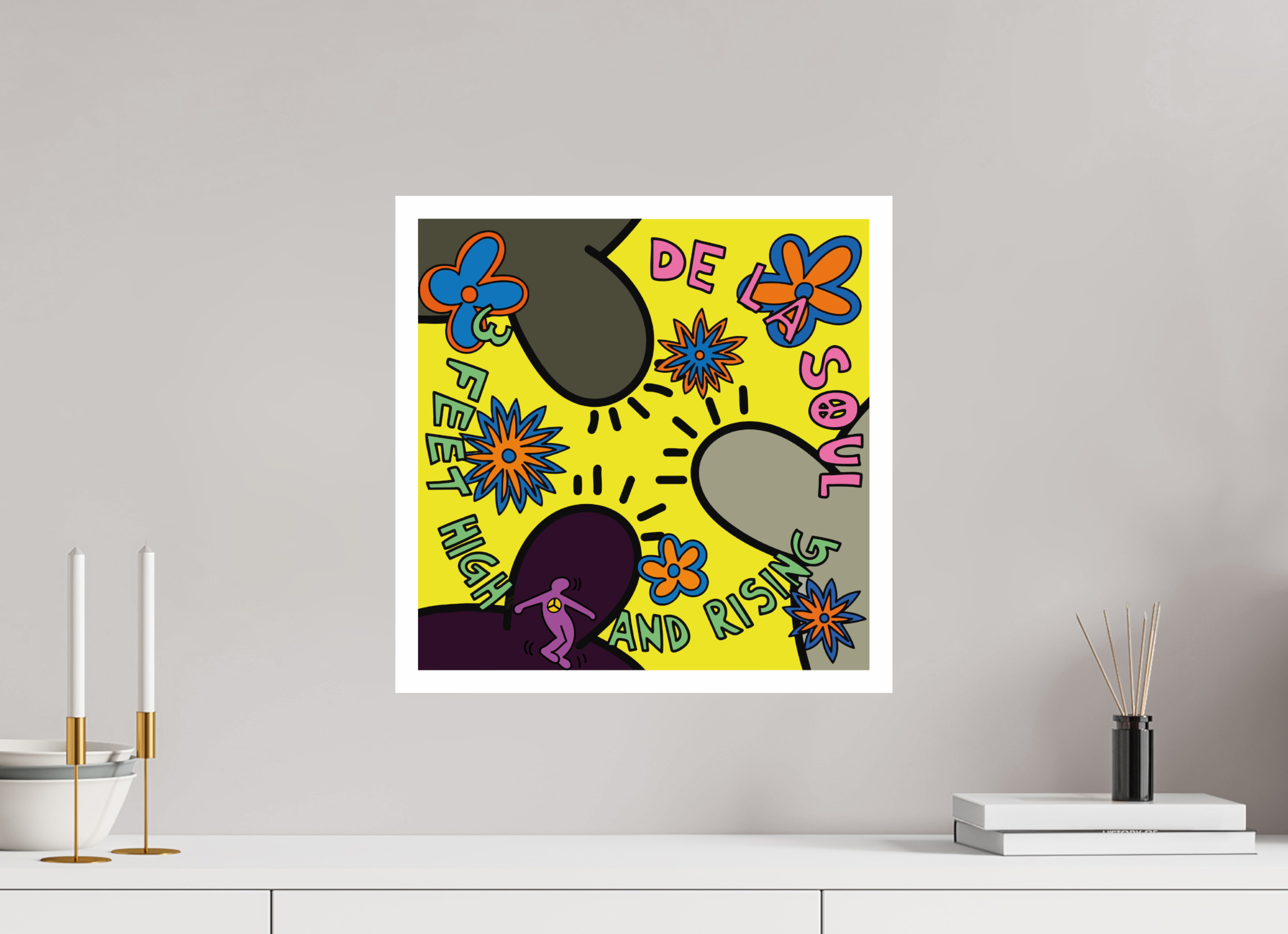 40 x 40 cm, UNFRAMED De La Soul