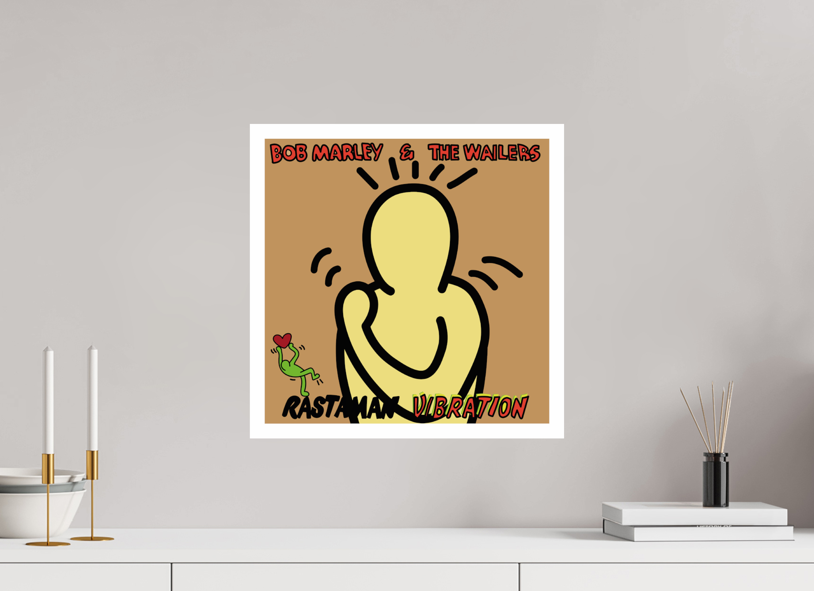 40 x 40 cm, UNFRAMED Bob Marley