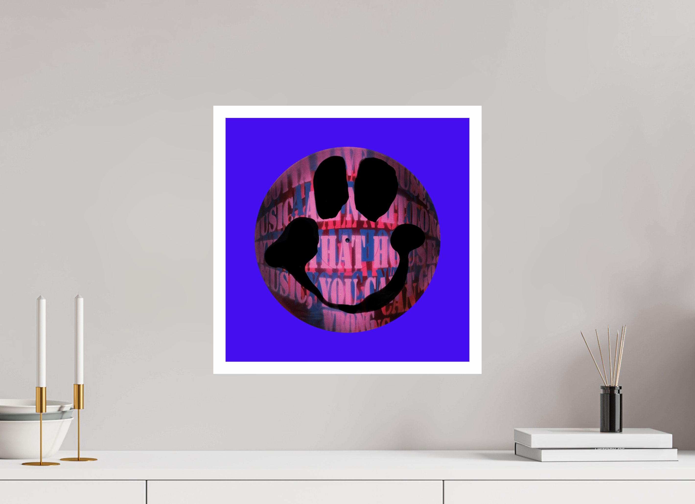 40 x 40 cm, UNFRAMED On the record 2 metallic print