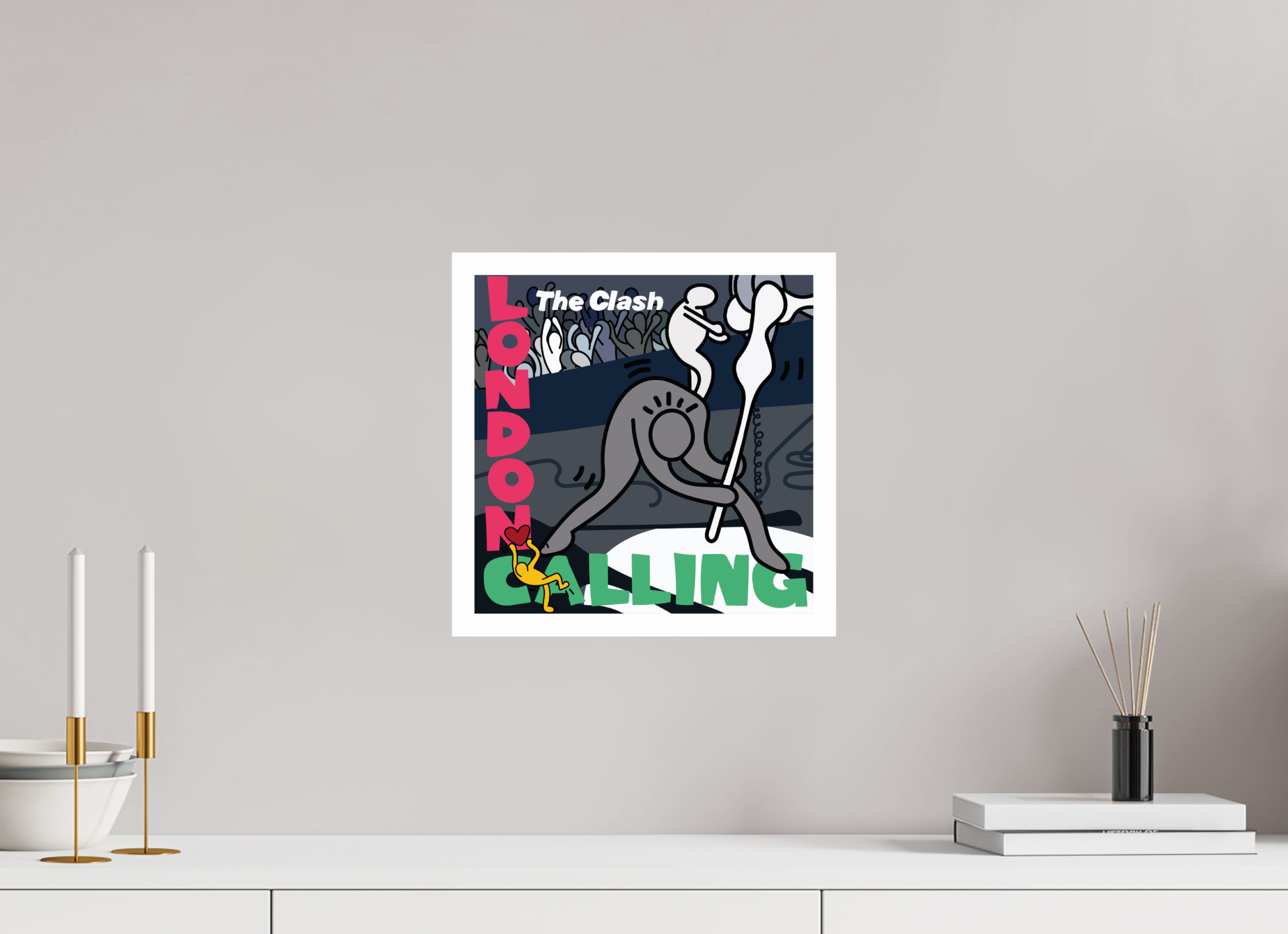 30 x 30 cm, UNFRAMED London Calling