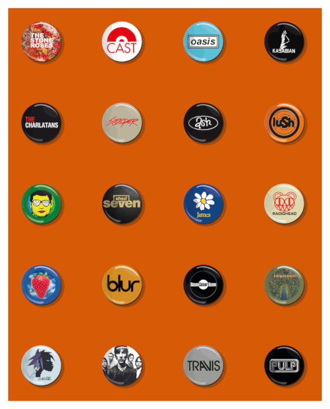 Main image Badges of my life Indie edition Orange