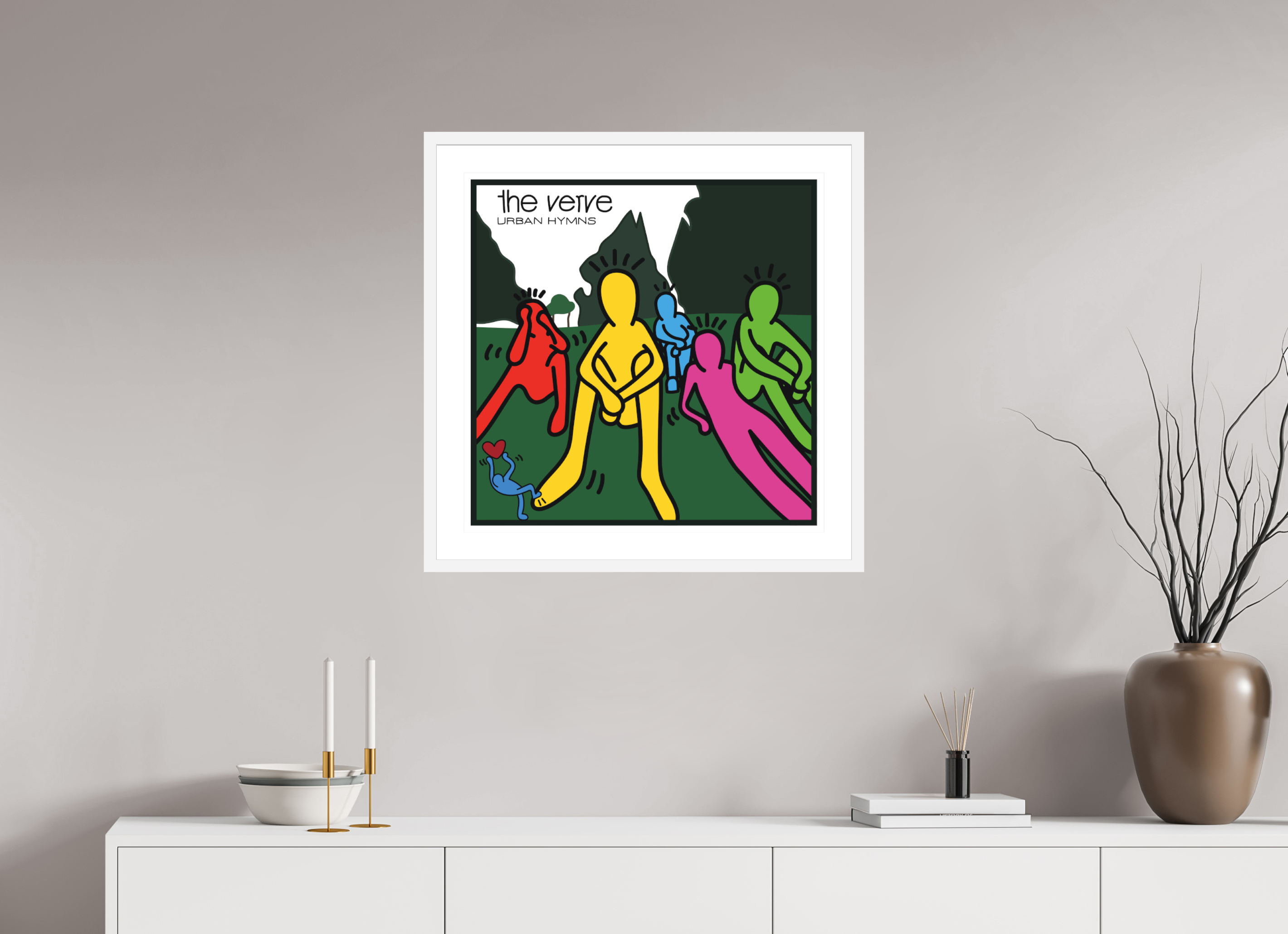 60 x 60 cm, FRAMED WHITE Verve