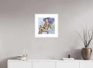40 x 40 cm, FRAMED WHITE Prince Love Sexy