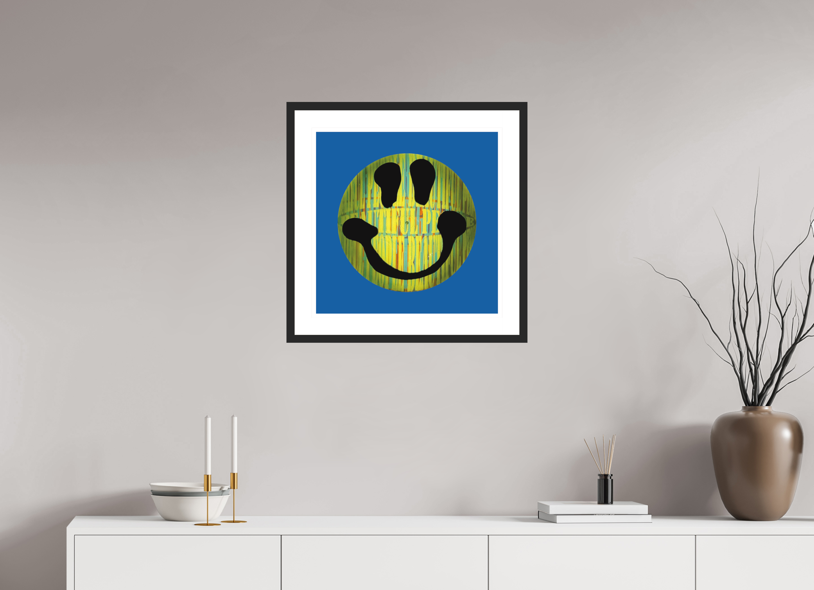 50 x 50 cm, FRAMED BLACK On the record 6 metallic print