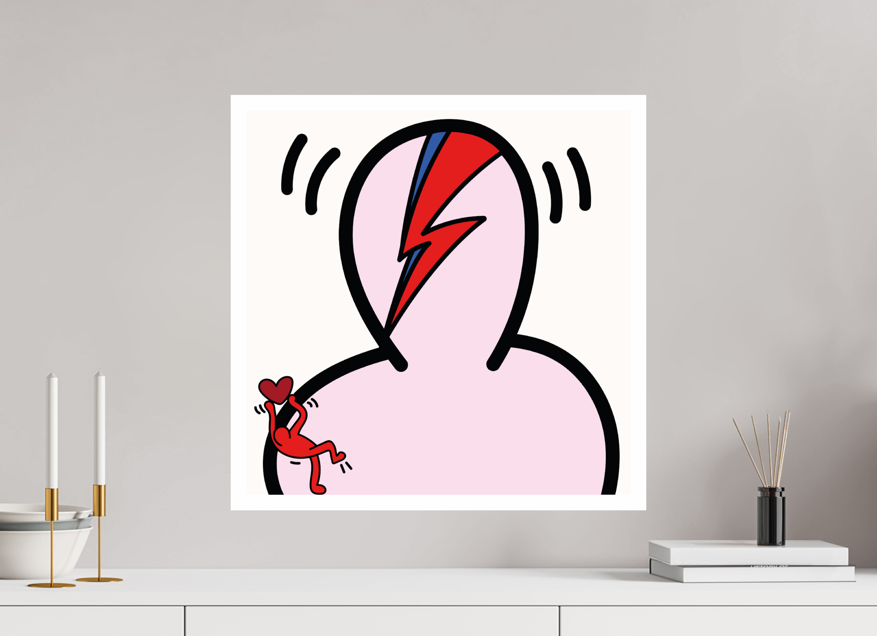 50 x 50 cm, UNFRAMED Bowie