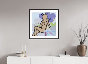 60 x 60 cm, FRAMED BLACK Prince Love Sexy