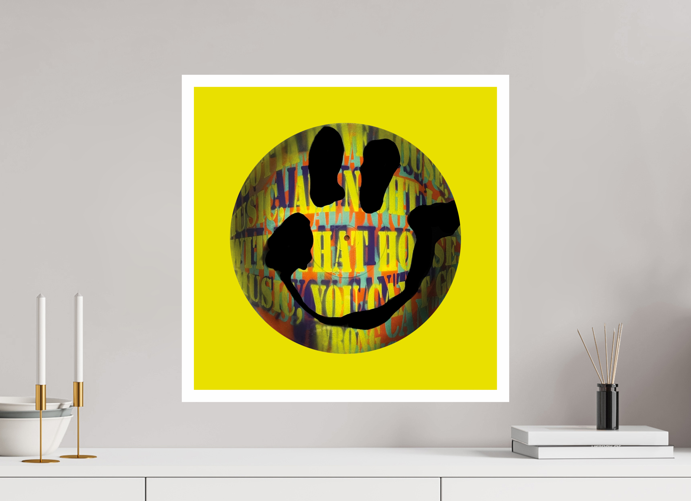 50 x 50 cm, UNFRAMED On the record 2 metallic print