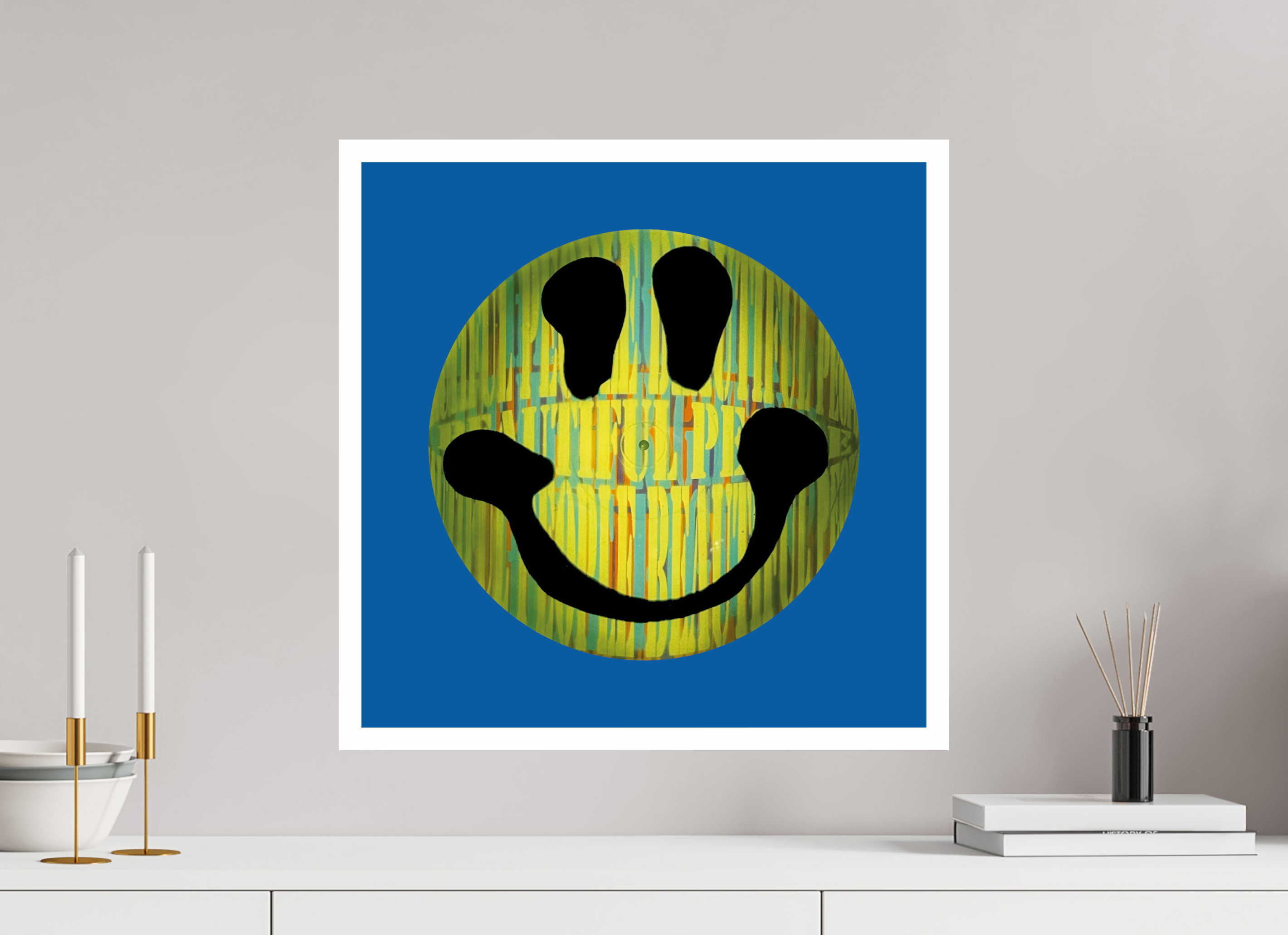 50 x 50 cm, UNFRAMED On the record 6 metallic print