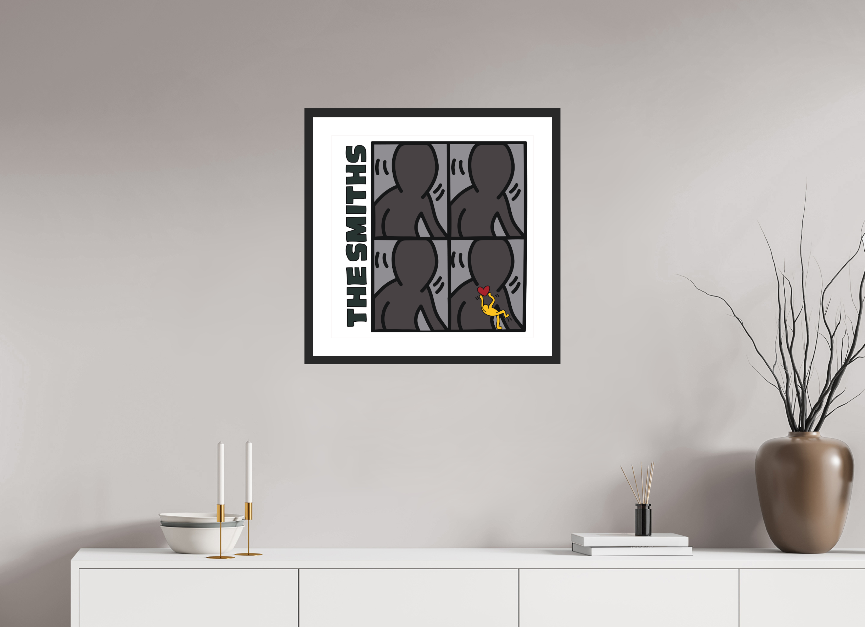 50 x 50 cm, FRAMED BLACK The Smiths