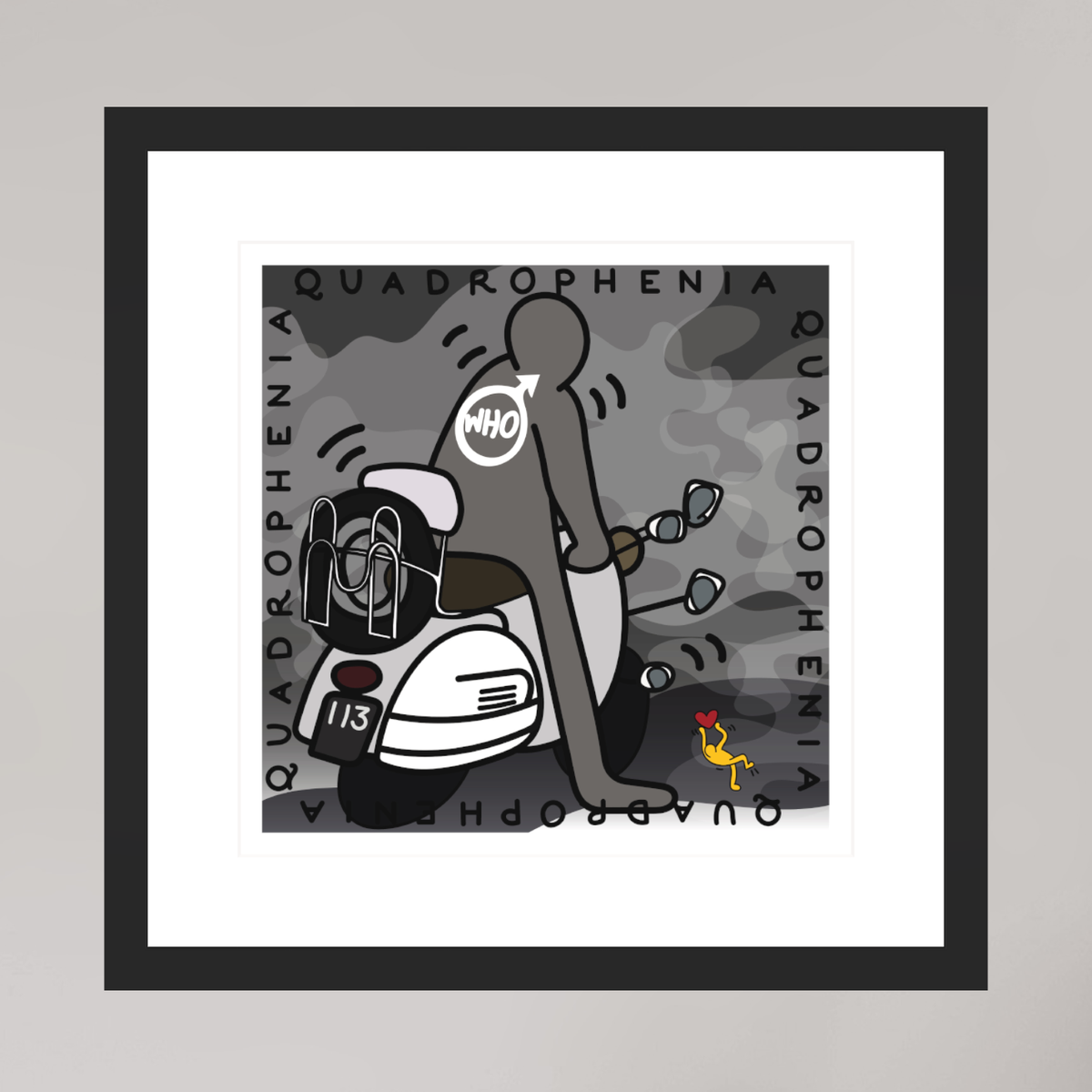 30 x 30 cm, FRAMED BLACK Quadrophenia