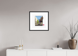 40 x 40 cm, FRAMED Wish you were here