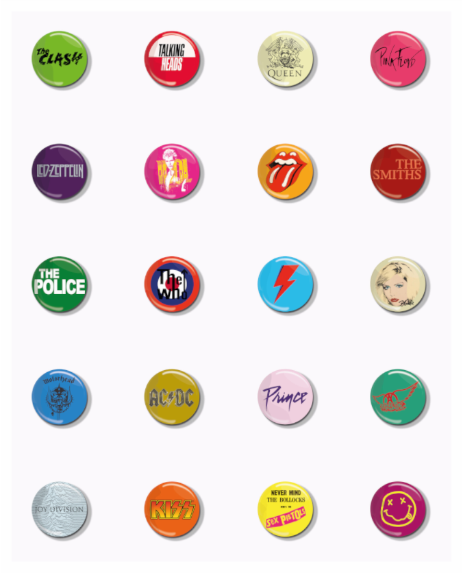 Main image Badges of my life white