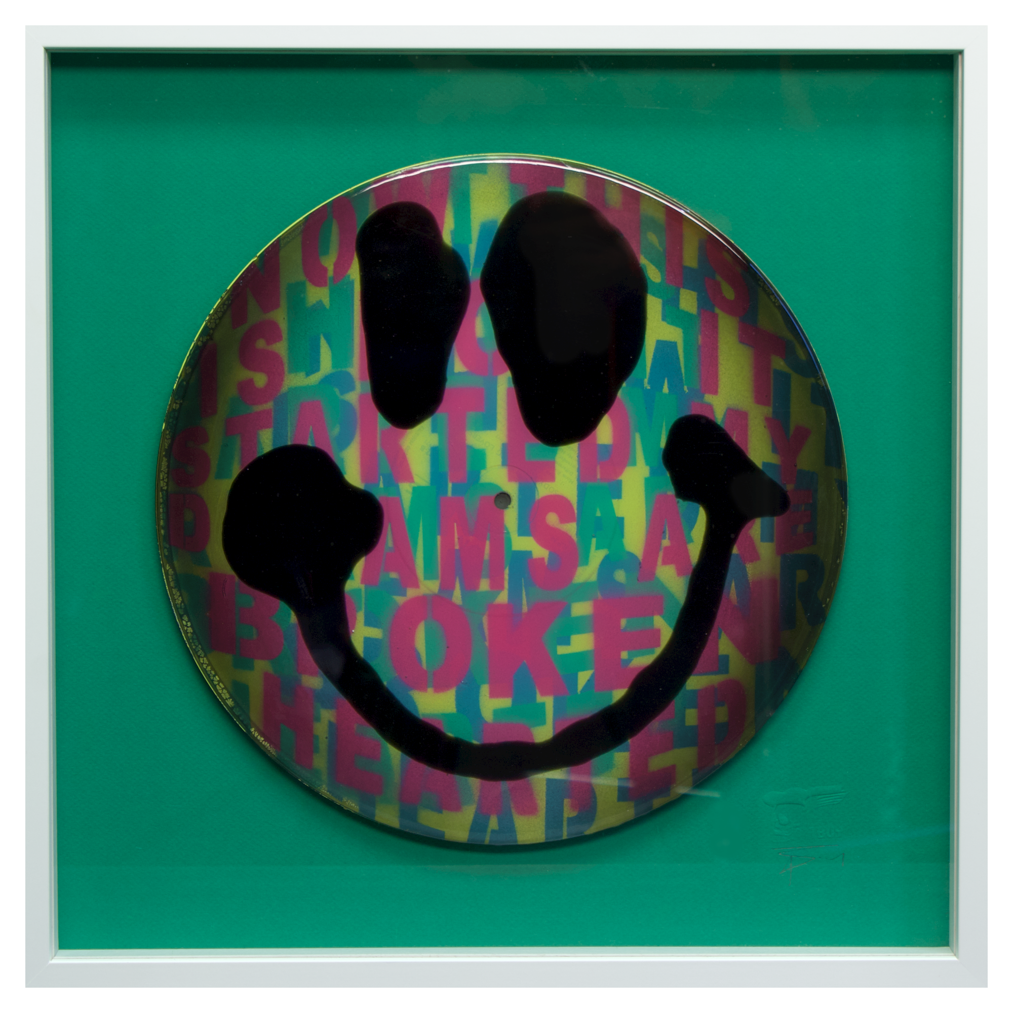 On the record white framed originals